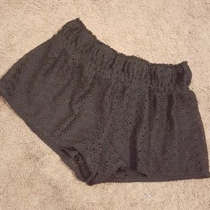 Black lace shorts